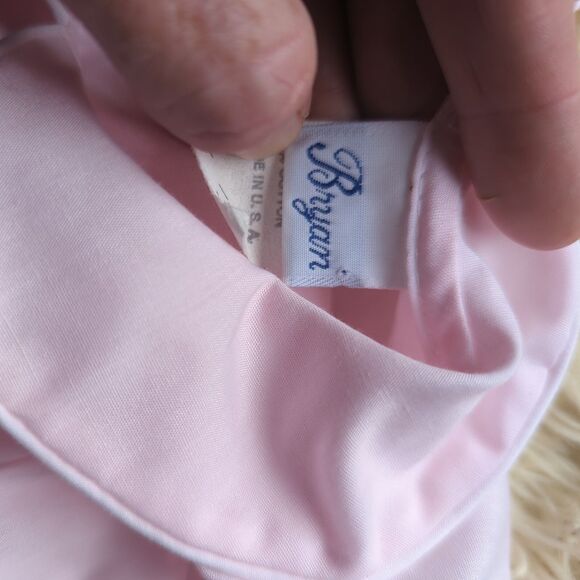 Vintage Bryan Pale Pink Lace 2T Pinafore Ruffle Short Sleeve Christening Dress - Picture 5 of 11